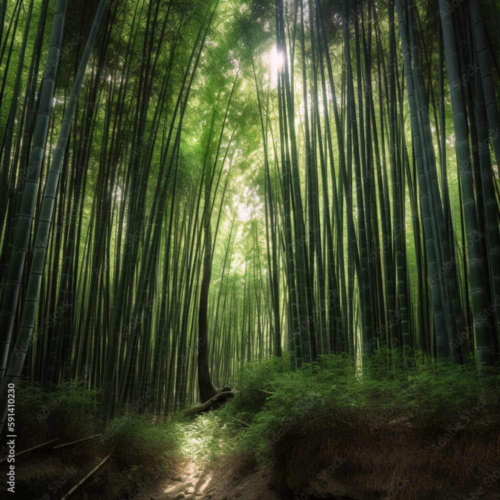 Obraz premium Thick Bamboo Forest