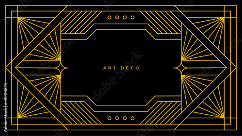 Flat art decoration vector black gold design background
