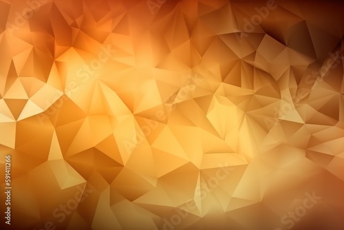 Light orange background with triangles. Illustration with a set of colorful triangles. Wallpaper template. Generative AI