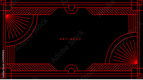 Flat art decoration vector black and red design background