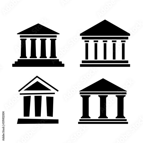 Court icon vector set. Tribunal illustration sign collection. law forum symbol or logo.
