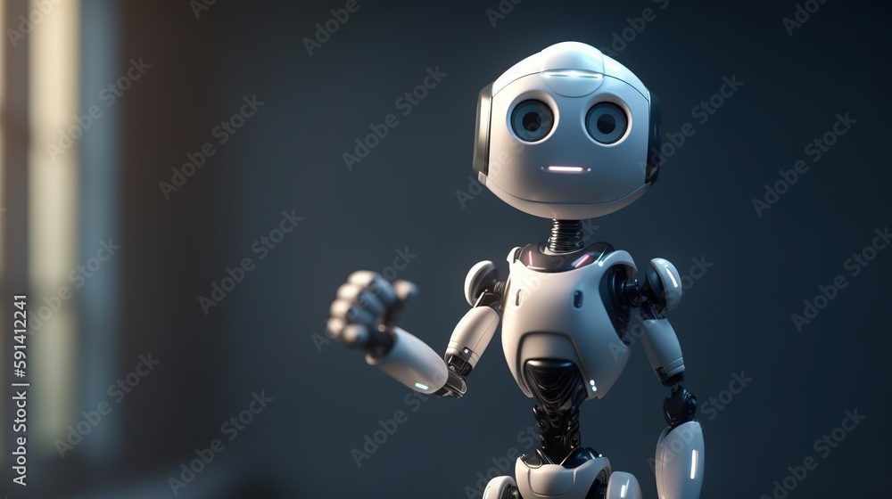 Business robot pointing space for concept design. Modern abstract connection design illustration. Abstract modern digital background. Ai artificial intelligence concept. Business robot pointing space for concept design. Modern abstract connection design illustration. Abstract modern digital background. Ai artificial intelligence concept.