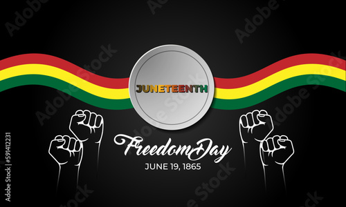 Happy Juneteenth freedom day background Vector illustration