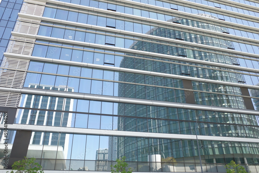 Fototapeta premium modern office building with windows