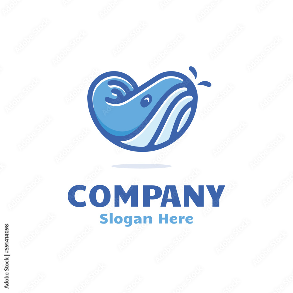 Whale logo creative icon vector design. Logo design inspiration Whale logo creative icon vector design. Logo design inspiration