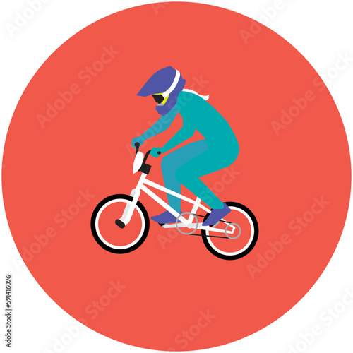 icône jeux Olympiques bmx femme