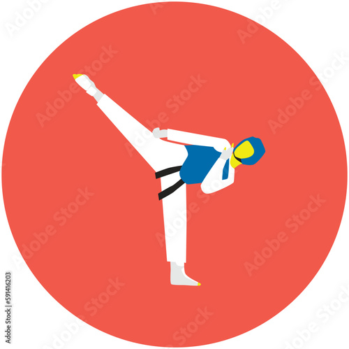 icône jeux Olympiques taekwondo homme