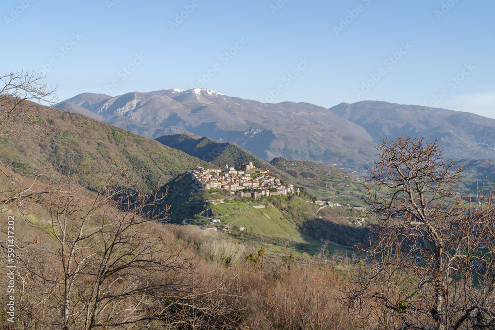 Obraz premium Malvito ancient village, Province of Cosenza, Calabria region of southern Italy