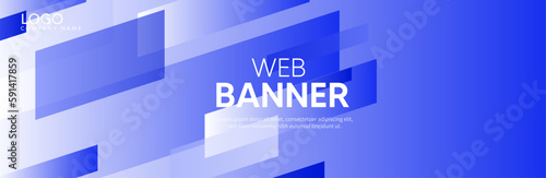 abstract background with lines, Blue banner