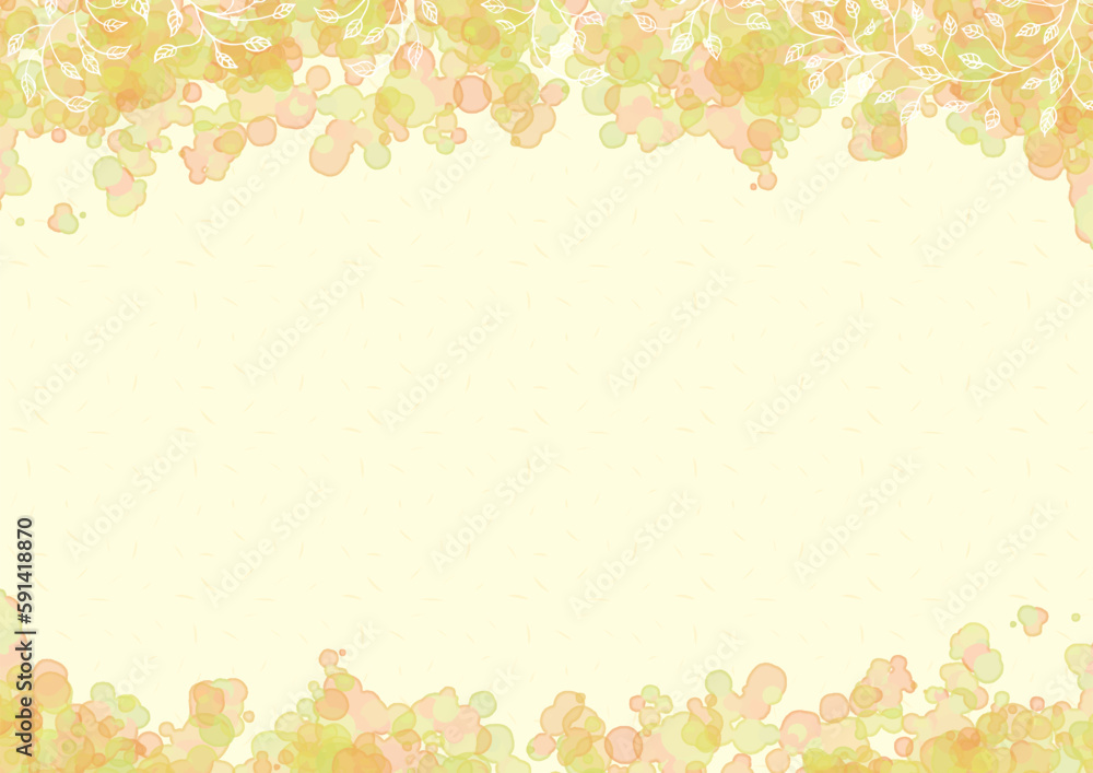 秋っぽい水彩風の横型背景