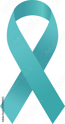 Ovarian Cancer Awareness.Ovarian Cancer Ribbon.