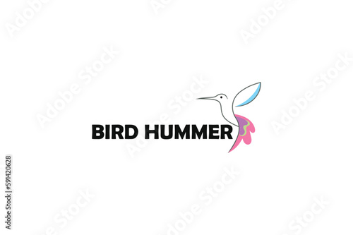 bird lover hummer shelter Hummingbird logo design 