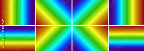 Gradient. Collection of abstract fabric backgrounds with space for design. Artistic background for design. Combination of all the colors of the rainbow