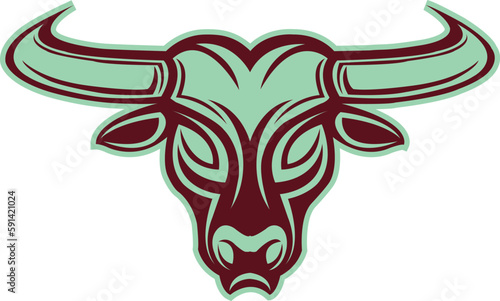 Bull Head Logo Vector Template Illustration Design. Mascot Transparent Bull Logo design Bull sport logo