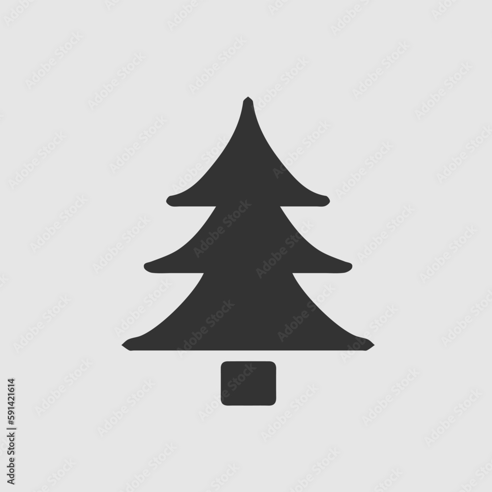 Christmas tree vector icon EPS 10. Simple isolated sign symbol. Christmas tree vector icon EPS 10. Simple isolated sign symbol.