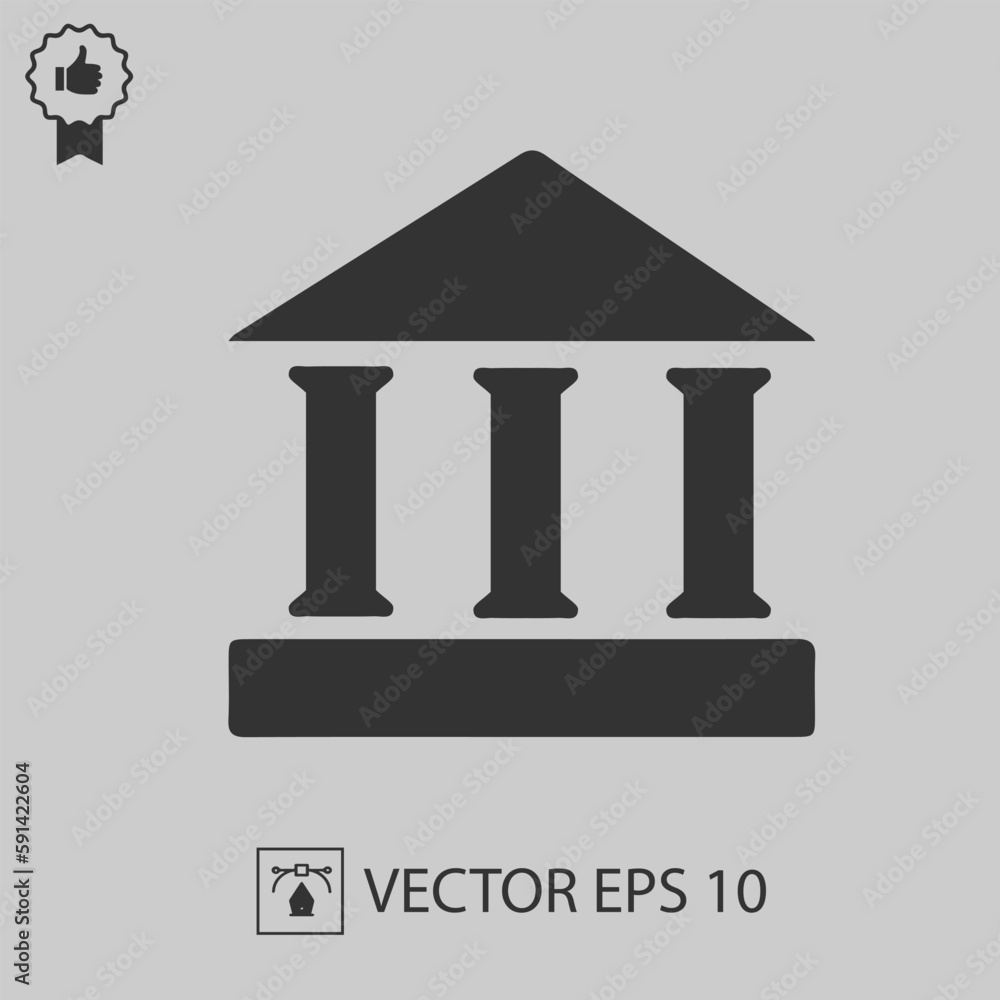 Greek ancient temple vector icon eps 10.