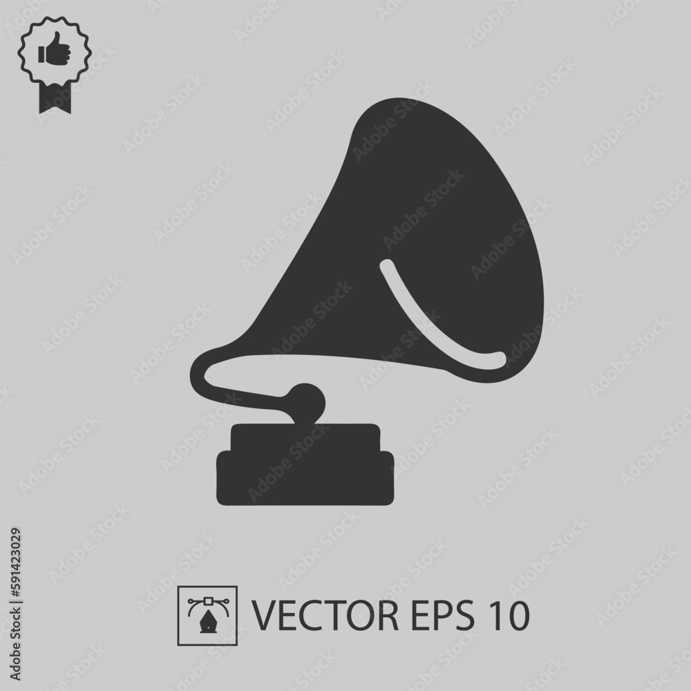 Gramophone vector icon eps 10. Gramophone vector icon eps 10.