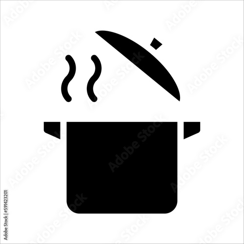 pot icon, pot icon outline style design, vector illustration on white background