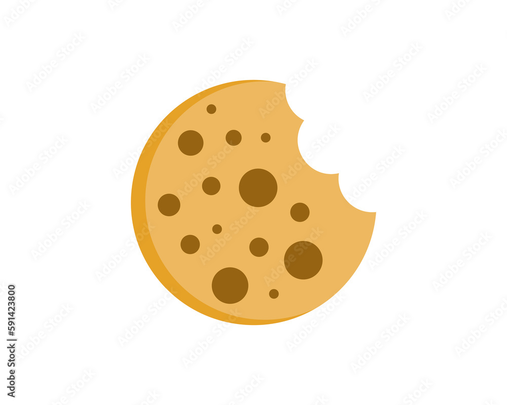 Bitten biscuit vector illustration Bitten biscuit vector illustration