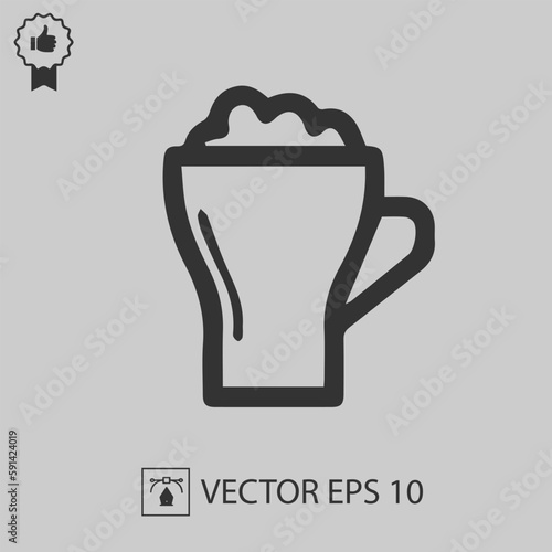 Beer mug vector icon eps 10.