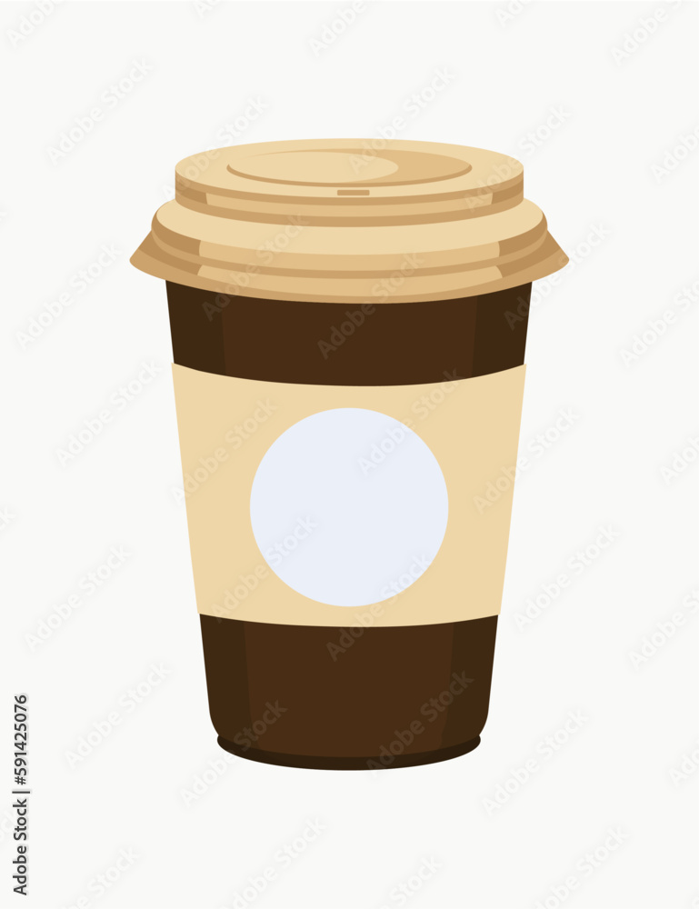 brown paper cup with coffee or tea brown paper cup with coffee or tea