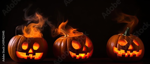 Halloween In Flame - Burning Pumpkins