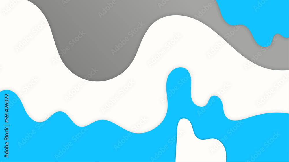 wave abstract papercut style colorful design background