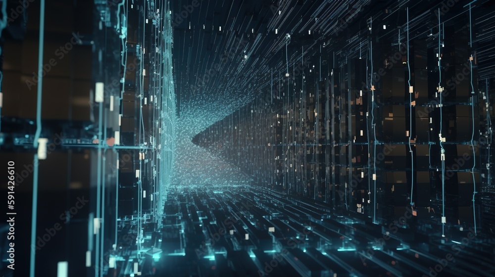 3d rendering of data storage concept. Computer generated abstract background,Digital data storage concept.Generative Ai 3d rendering of data storage concept. Computer generated abstract background,Digital data storage concept.Generative Ai