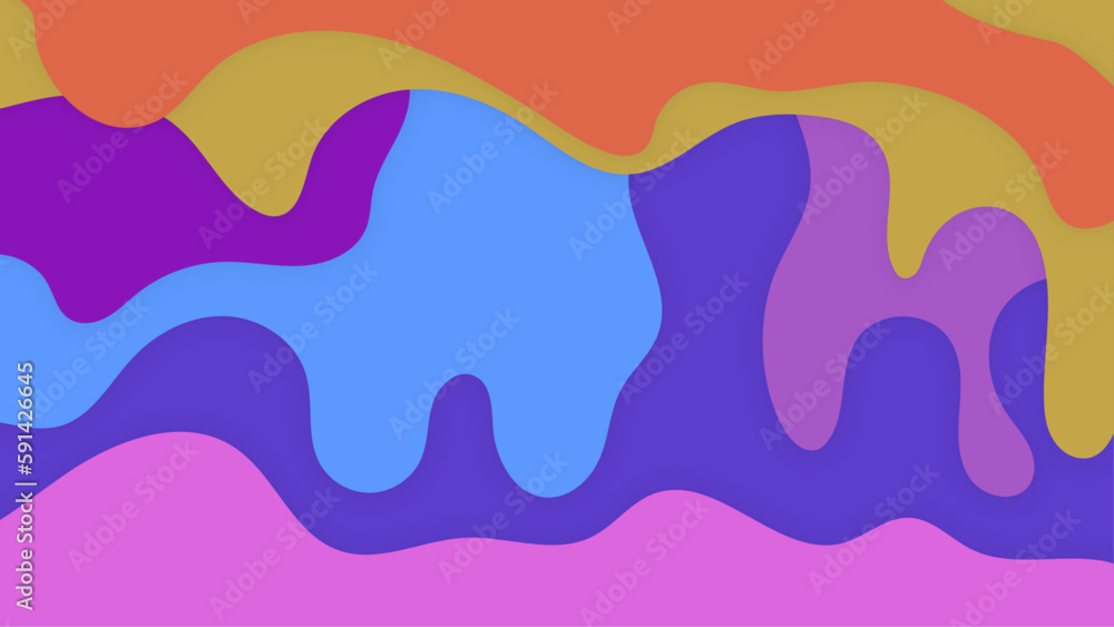Wave abstract papercut style colorful design background Wave abstract papercut style colorful design background
