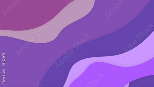 Wave abstract papercut style colorful design background