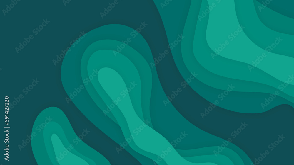 Wave abstract papercut style colorful design background Wave abstract papercut style colorful design background