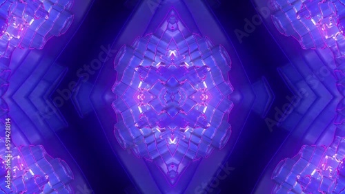 3D kaleidoscope abstract background of trippy art, energy chakra and futuristic audiovisual, vj mandala visuals