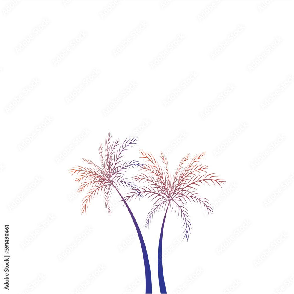 Fototapeta premium Gradient Palm Tree