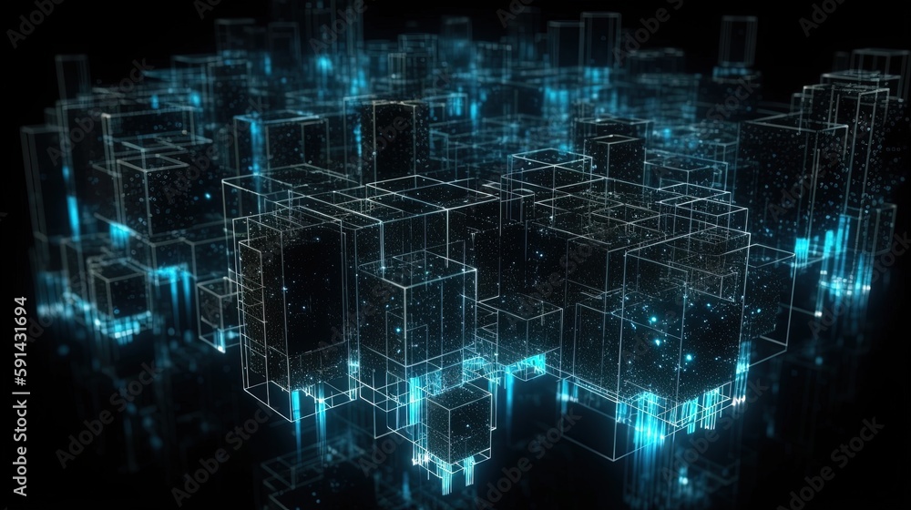3d rendering of data storage concept. Computer generated abstract background,Digital data storage concept.Generative Ai 3d rendering of data storage concept. Computer generated abstract background,Digital data storage concept.Generative Ai