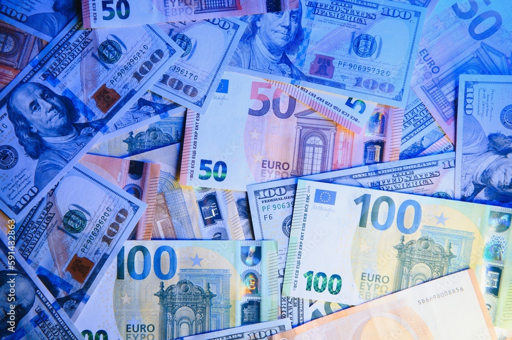 Background of the different euro banknotes Background of the different euro banknotes