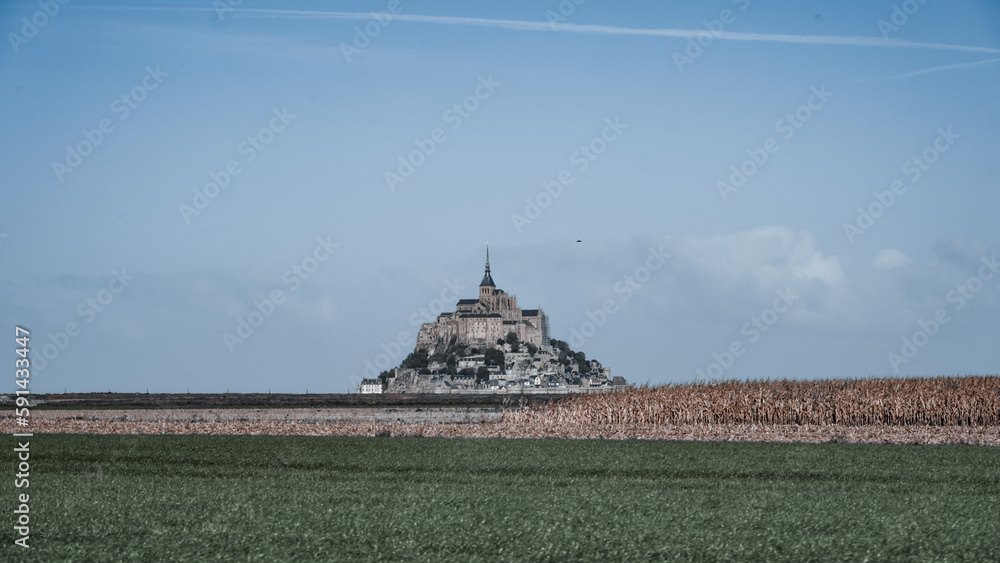Mont Saint Michel from the countryside