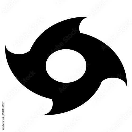 Circle Y2K element silhouette of a cat