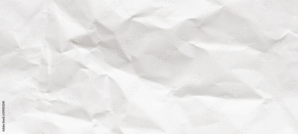 Fototapeta premium Abstract white crumpled and creased recycle paper texture background