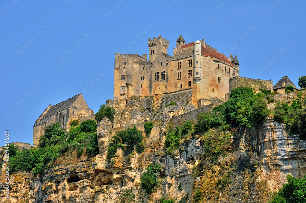 France, middle age castle of Beynac in Dordogne