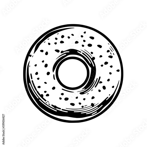 Bagel vector illustration isolated on transparent background
