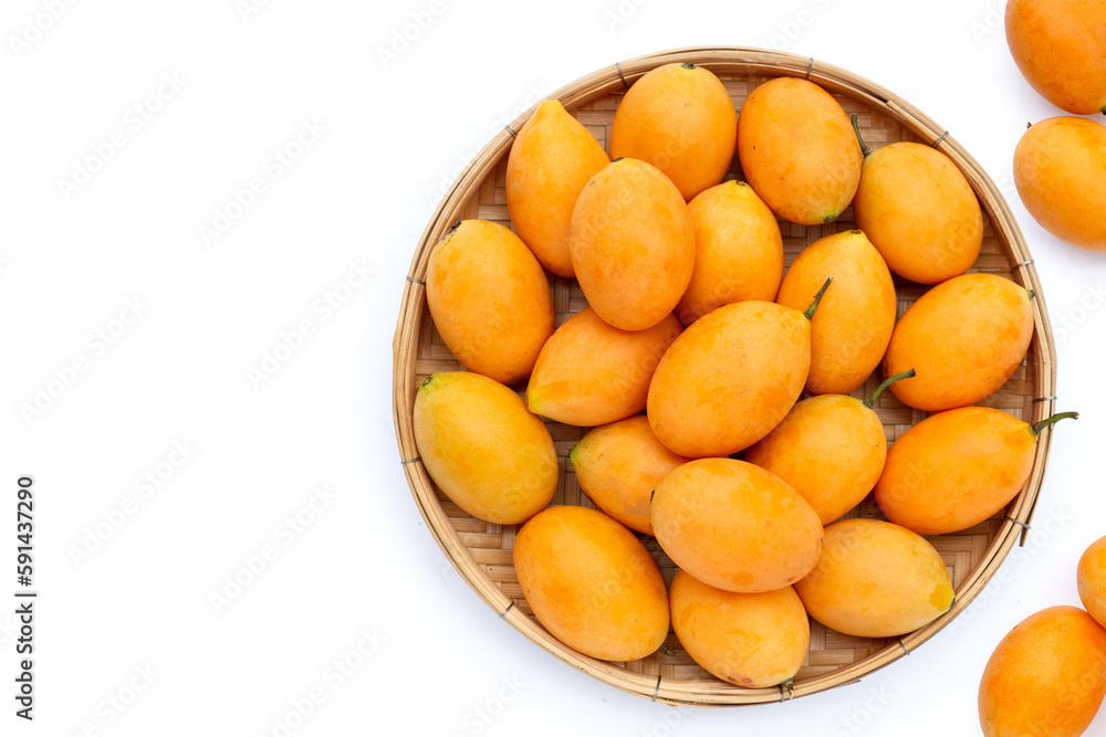 Marian plum fruit isolated on white background Marian plum fruit isolated on white background
