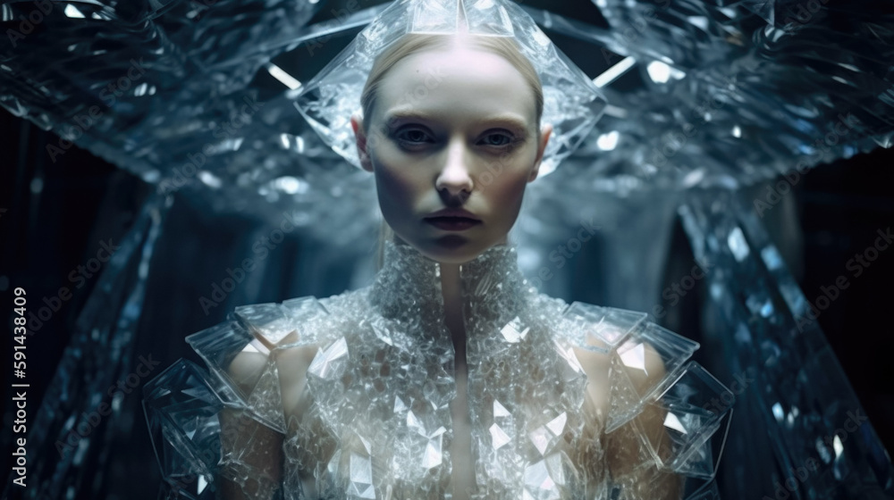 This Futuristic Fashion image captures a modern and stylish vision of the future. With clothing that features sharp suits and edgy shapes, it evokes a sense beauty. This Futuristic Fashion image captures a modern and stylish vision of the future. With clothing that features sharp suits and edgy shapes, it evokes a sense beauty.