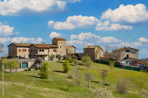 Rural village in the Tuscan Emilian Apennines Italy