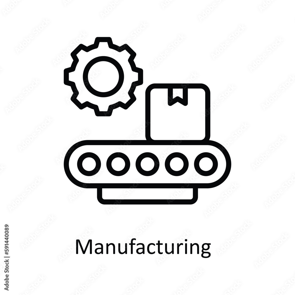 Manufacturing Vector outline Icons. Simple stock illustration stock Manufacturing Vector outline Icons. Simple stock illustration stock