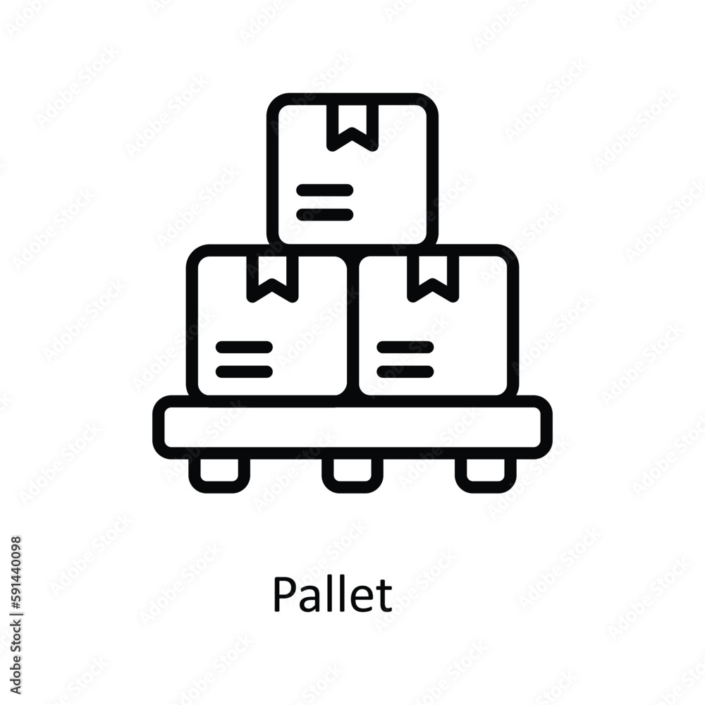 Pallet Vector outline Icons. Simple stock illustration stock Pallet Vector outline Icons. Simple stock illustration stock