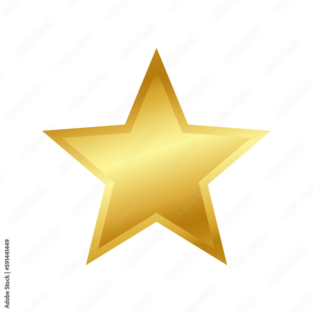 Golden Star Isolated Vector Icon Illustration Golden Star Isolated Vector Icon Illustration