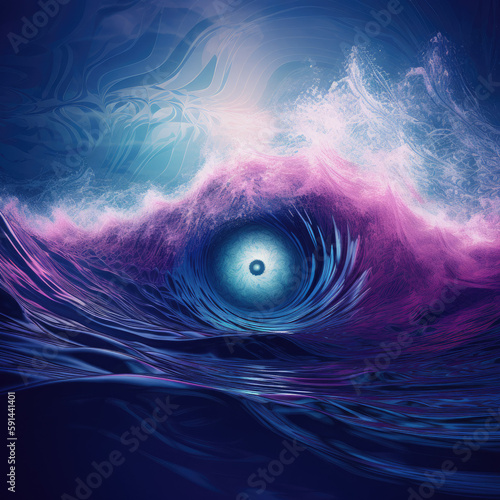 elemental spirit of the ocean god - by generative ai