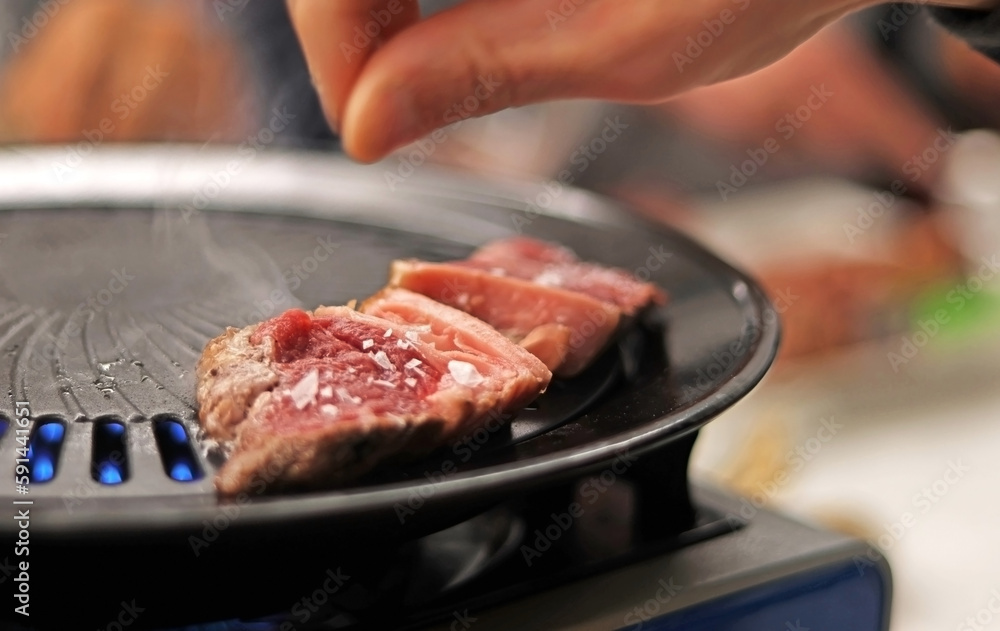 Grilled beef chop. Selective Focus. Grilled beef chop. Selective Focus.