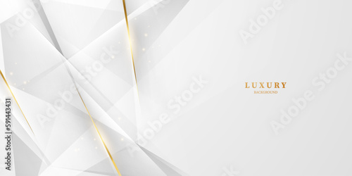 luxury white abstract background with glittering golden elements vector illustration