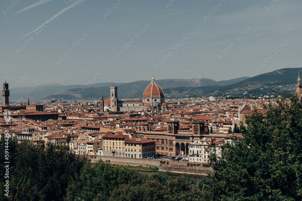 Naklejka premium Panorama na Florencję